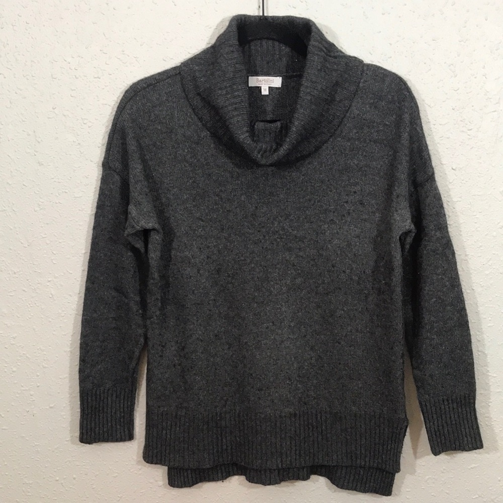 Bartolini Made in Italy Gray‎ Wool & Cashmere Blend Turtleneck Sweater size M